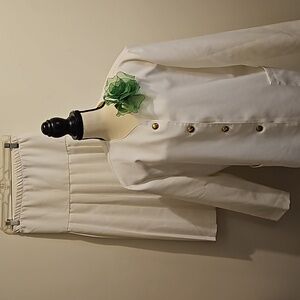 Totally U By ALI White Skirt Suit Matching Set Size 20 1/2 #W-787